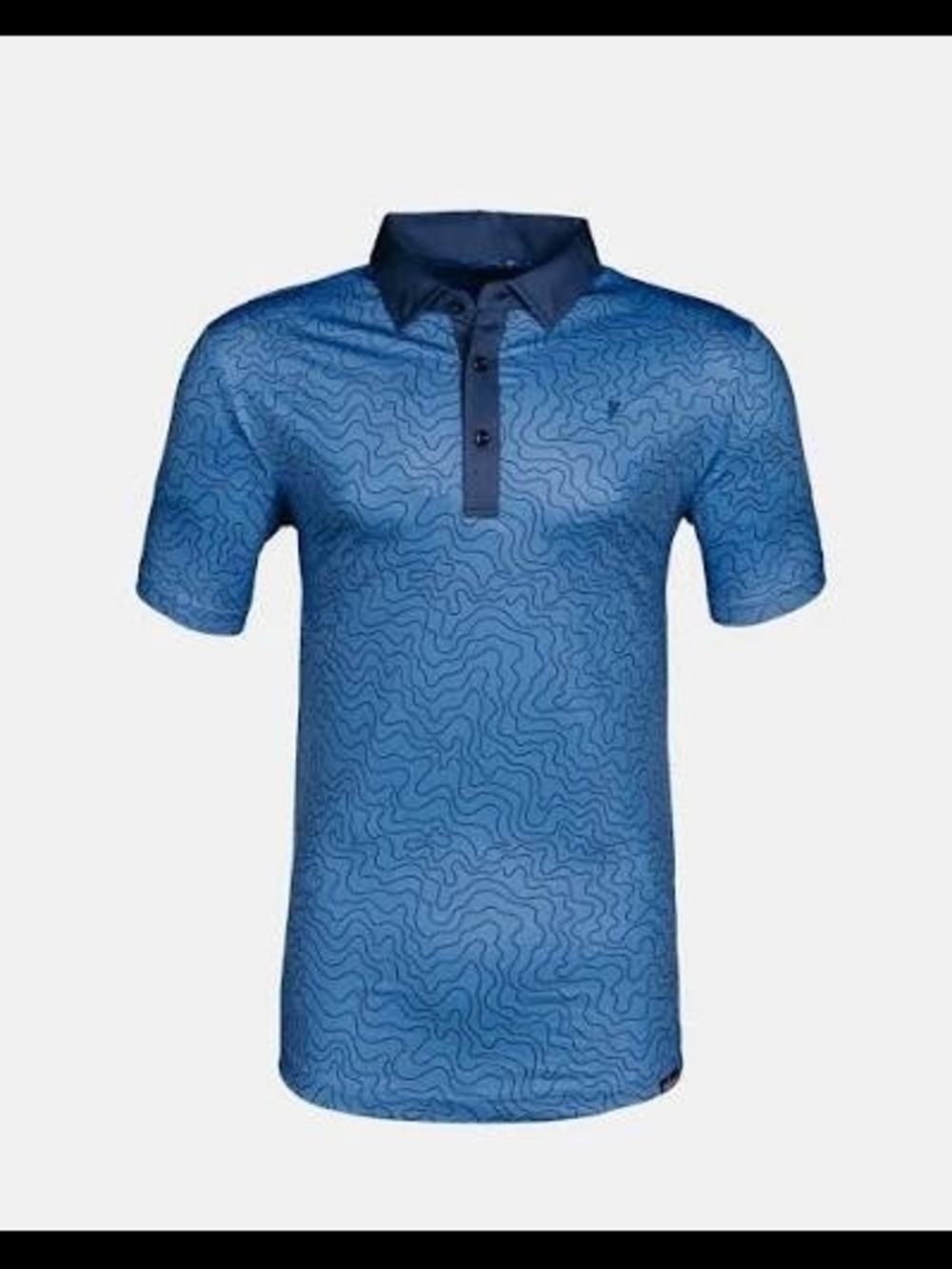 Primo Men's Blue Topo Short Sleeve Polo Shirt